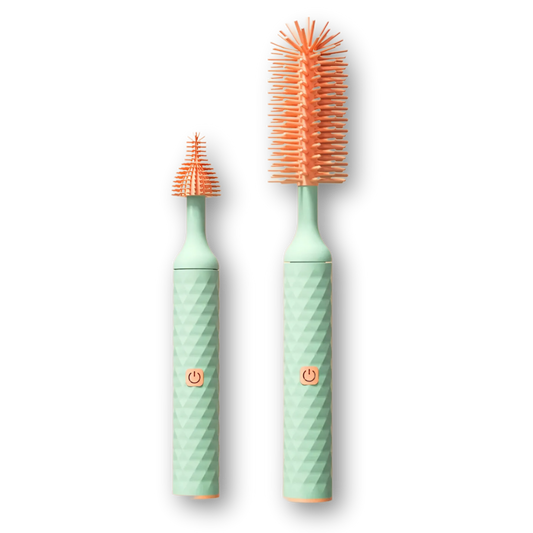 LittleFi Electric Bottle Brush Set | Silicone Rechargeable Cleaning Brush Set for All Bottles